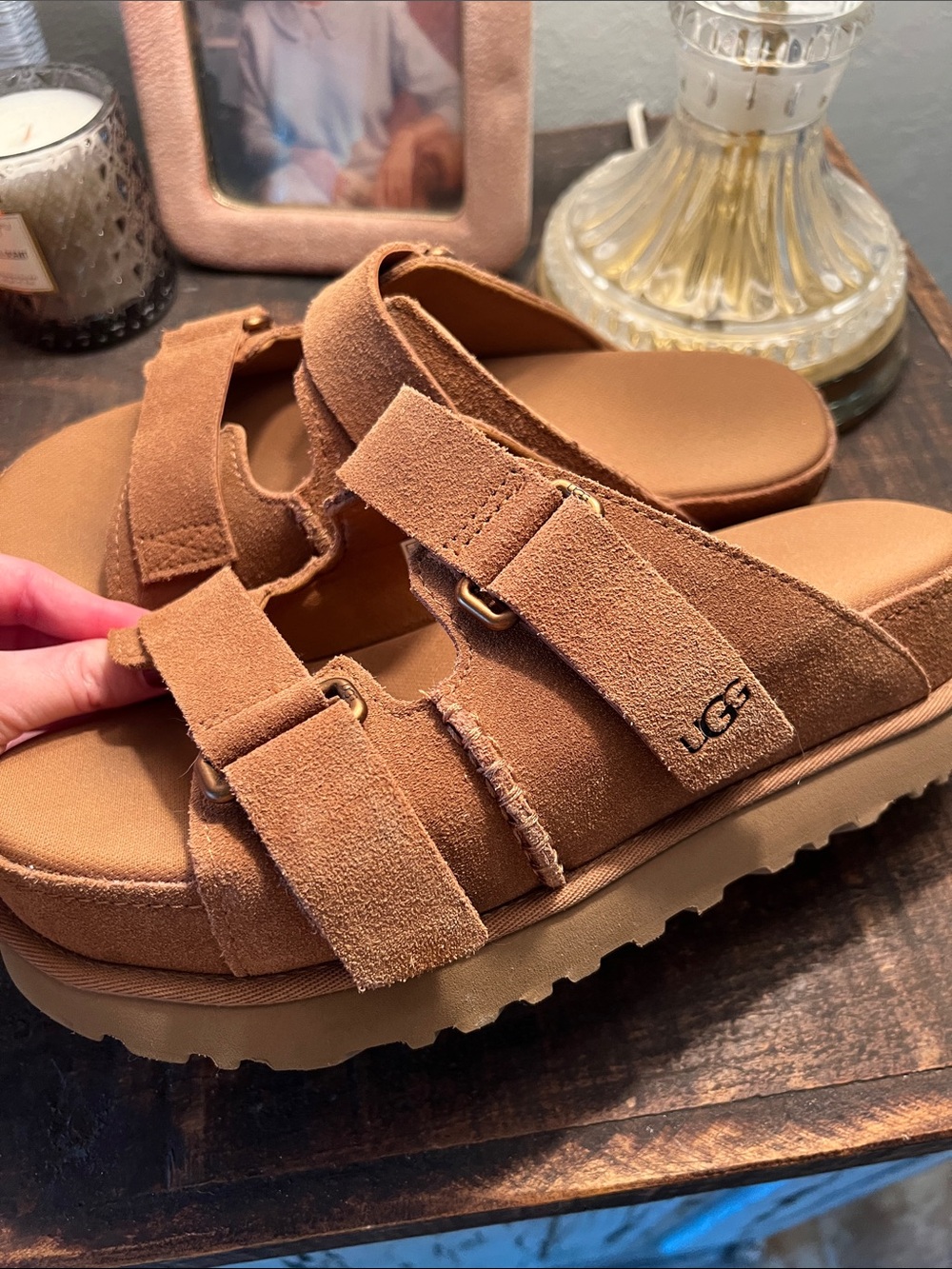 UGG platform brown sandals women’s 9